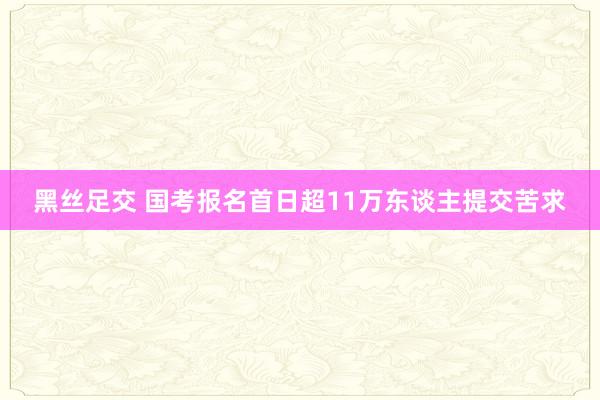 黑丝足交 国考报名首日超11万东谈主提交苦求