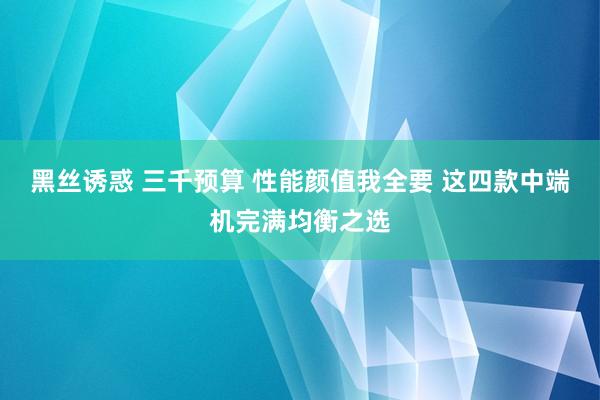 黑丝诱惑 三千预算 性能颜值我全要 这四款中端机完满均衡之选