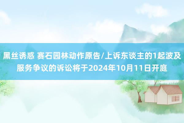 黑丝诱惑 赛石园林动作原告/上诉东谈主的1起波及服务争议的诉讼将于2024年10月11日开庭