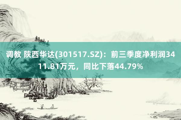 调教 陕西华达(301517.SZ)：前三季度净利润3411.81万元，同比下落44.79%