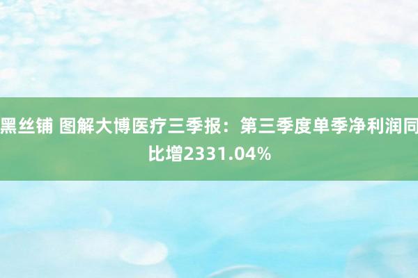 黑丝铺 图解大博医疗三季报：第三季度单季净利润同比增2331.04%